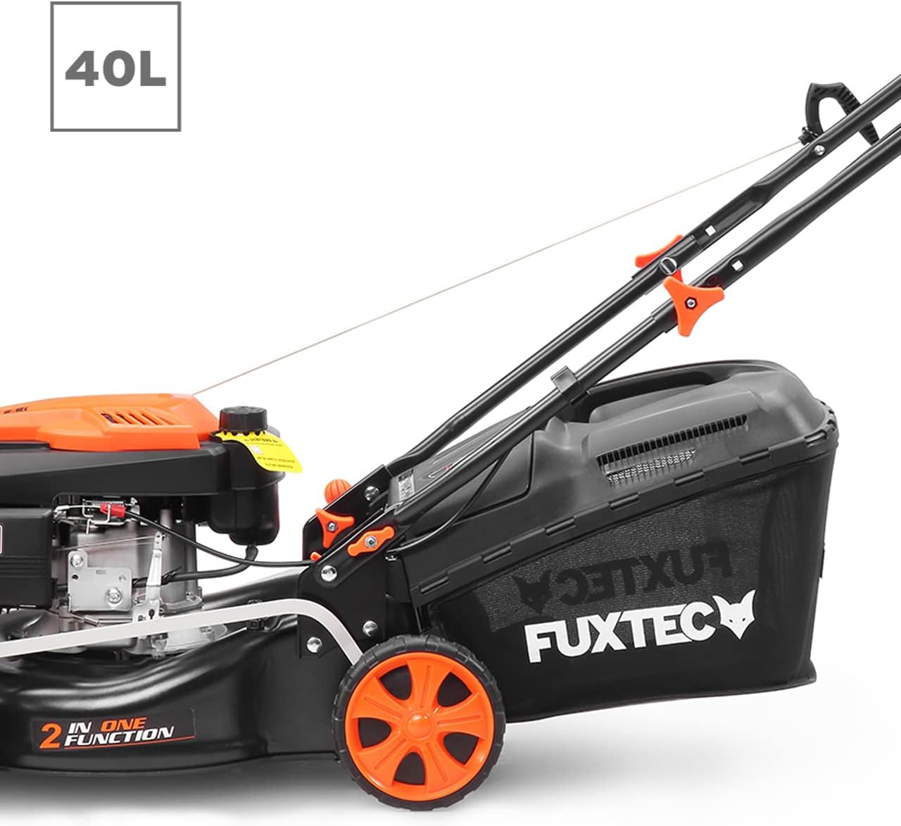 FUXTEC FX-RM4346ECO Petrol Lawnmower - 2 in 1 Easy Clean Cutting Width 42 cm - 40 L Collection Bin