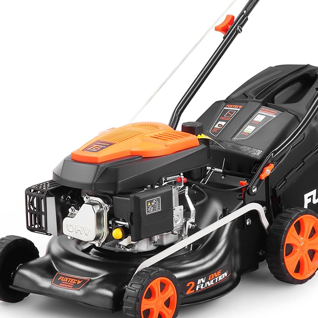 FUXTEC FX-RM4346ECO Petrol Lawnmower - 2 in 1 Easy Clean Cutting Width 42 cm - 40 L Collection Bin