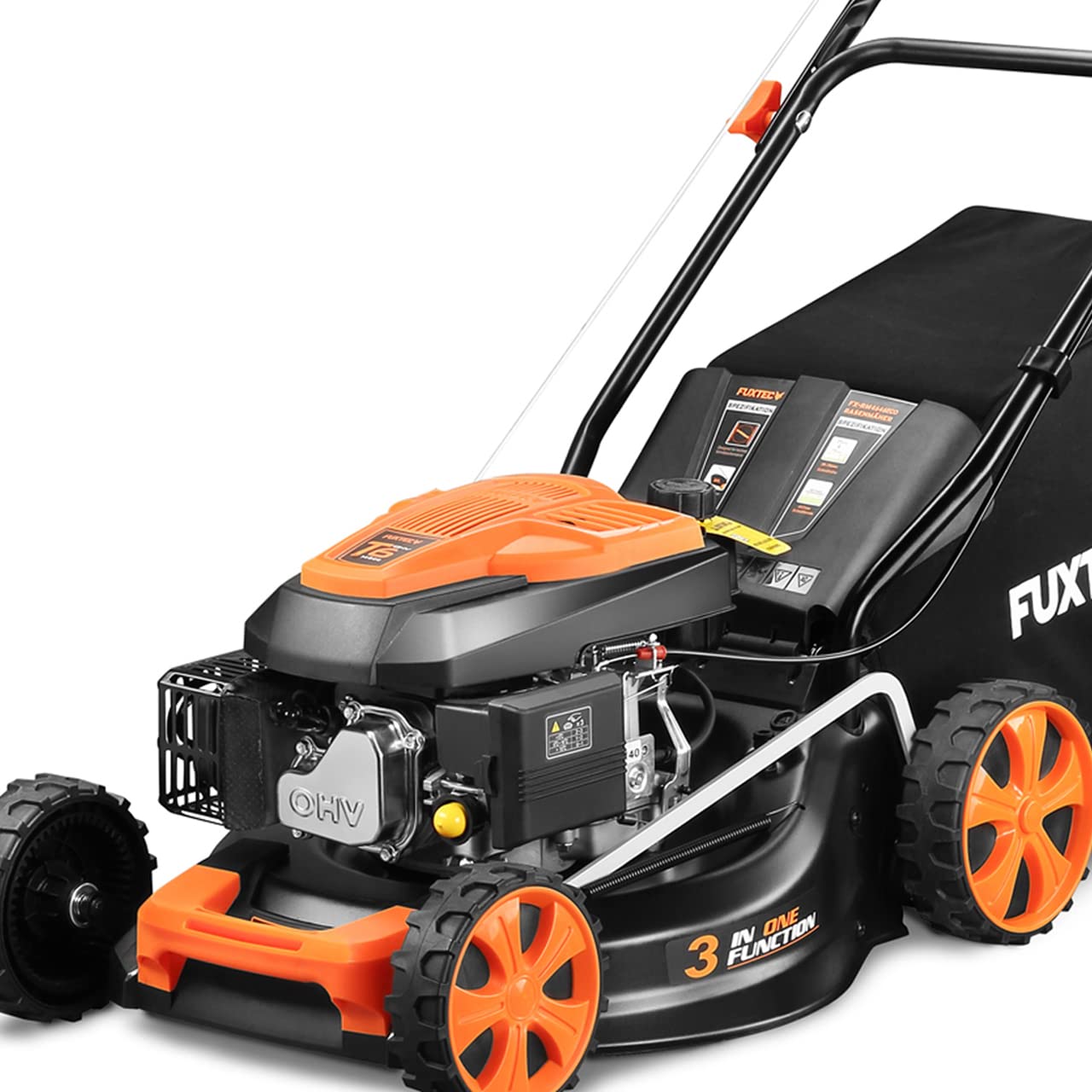 FUXTEC FX-RM4346ECO Petrol Lawnmower - 2 in 1 Easy Clean Cutting Width 42 cm - 40 L Collection Bin